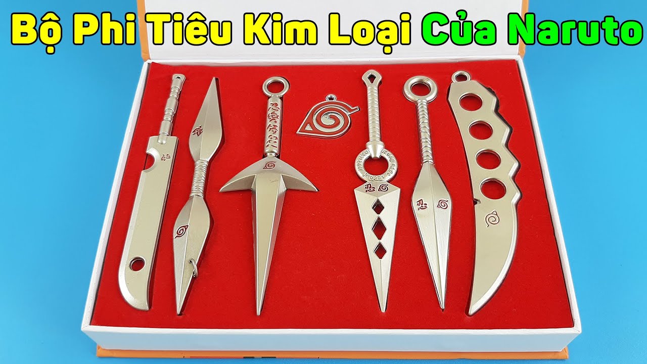 Mở Hộp Bộ Phi Tiêu Của Naruto, Kunai Bằng Kim Loại Siêu Đẹp Mua Trên Lazada