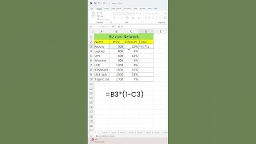 Excel Mein Discount Ke Baad Final Price Kaise Nikalein #excelshorts #excel #excelformula #exceltips