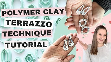 Polymer Clay Terrazzo Technique Tutorial - Polymer Clay Earrings