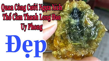 Quan Công Cưỡi Ngựa Xích Thố Cầm Thanh Long Đao Uy Phong l Tạc Tượng Quan Vũ Trên Đá Quý ltrieugold