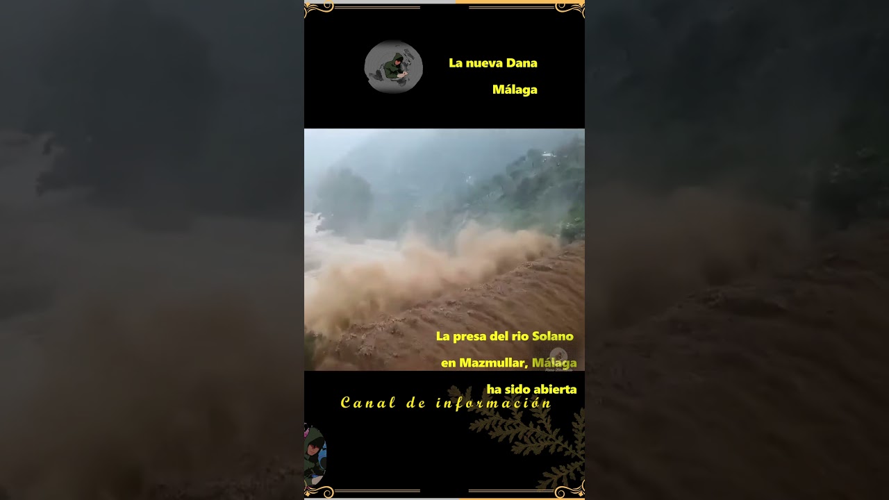 La presa del río Solano en Mazmullar, #malaga abre sus compuertas #dana 2.0  - YouTube