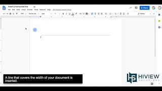 How to insert a horizontal line in Docs Google Docs Break Horizontal Ine