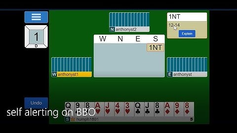 BBO - self alerting and explaining your bids