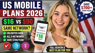 $16 vs $90 Phone Plan 😳 | US Mobile Plans 2026 Full Breakdown