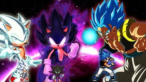 Dark Sonic V2(New) & Super Sonic Chaos OP VS Gogeta OP (All Form) in Jump Force Mugen