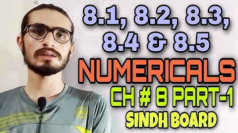 PHYSICS-NUMERICALS | CH # 8 | PART-1 | PROBLEM NO (8.1 to 8.5) WORK, POWER & ENERGY , FOR IX / X