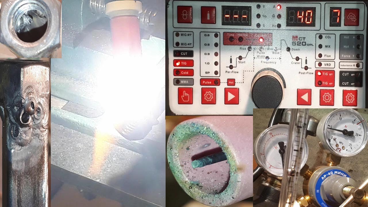 ANDELI MCT-520DPL. Ч38. TIG-сварка. Варим гайки к ножкам по рекомендациям подписчиков TIGом.