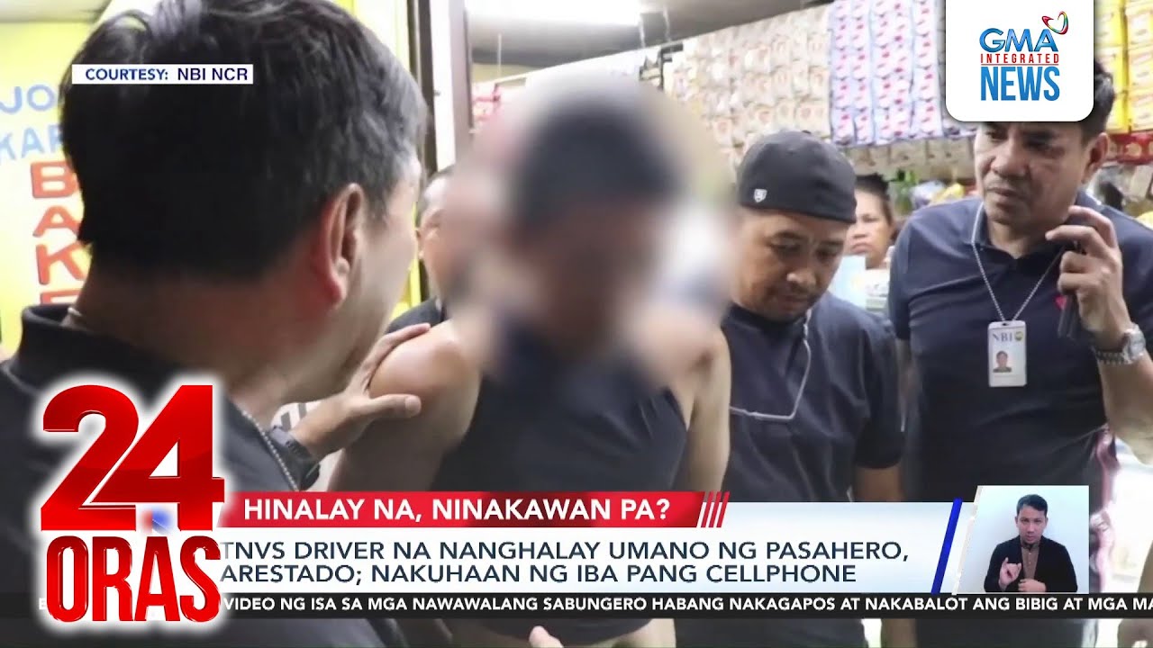 TNVS driver na nanghalay umano ng pasahero, arestado; nakuhaan ng iba pang cellphone | 24 Oras