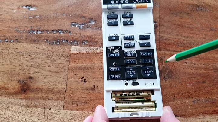 How to replace batteries in a Mitsubishi Electric Heat Pump/Air Conditioner