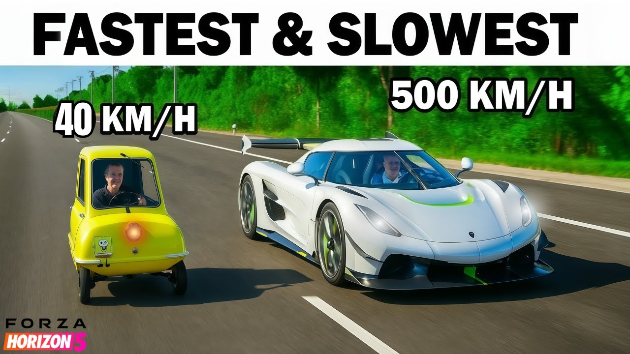 Top 5 Fastest & Slowest Cars In Forza Horizon 5!