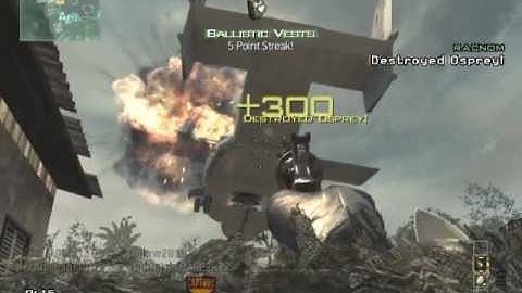 osprey destroyed by knife call of duty MW3