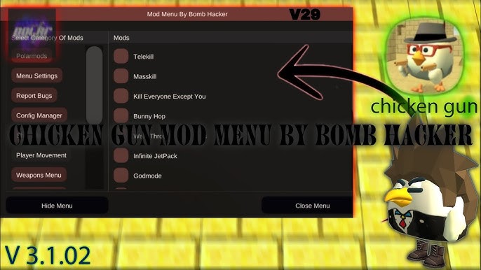 Chicken Gun Mod Menu v3.0.02(AimBot) 