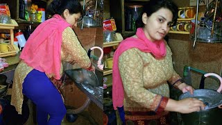 Dish Washing With Hand Stan Village Life Amazing Punjab Culture Stani Housewife