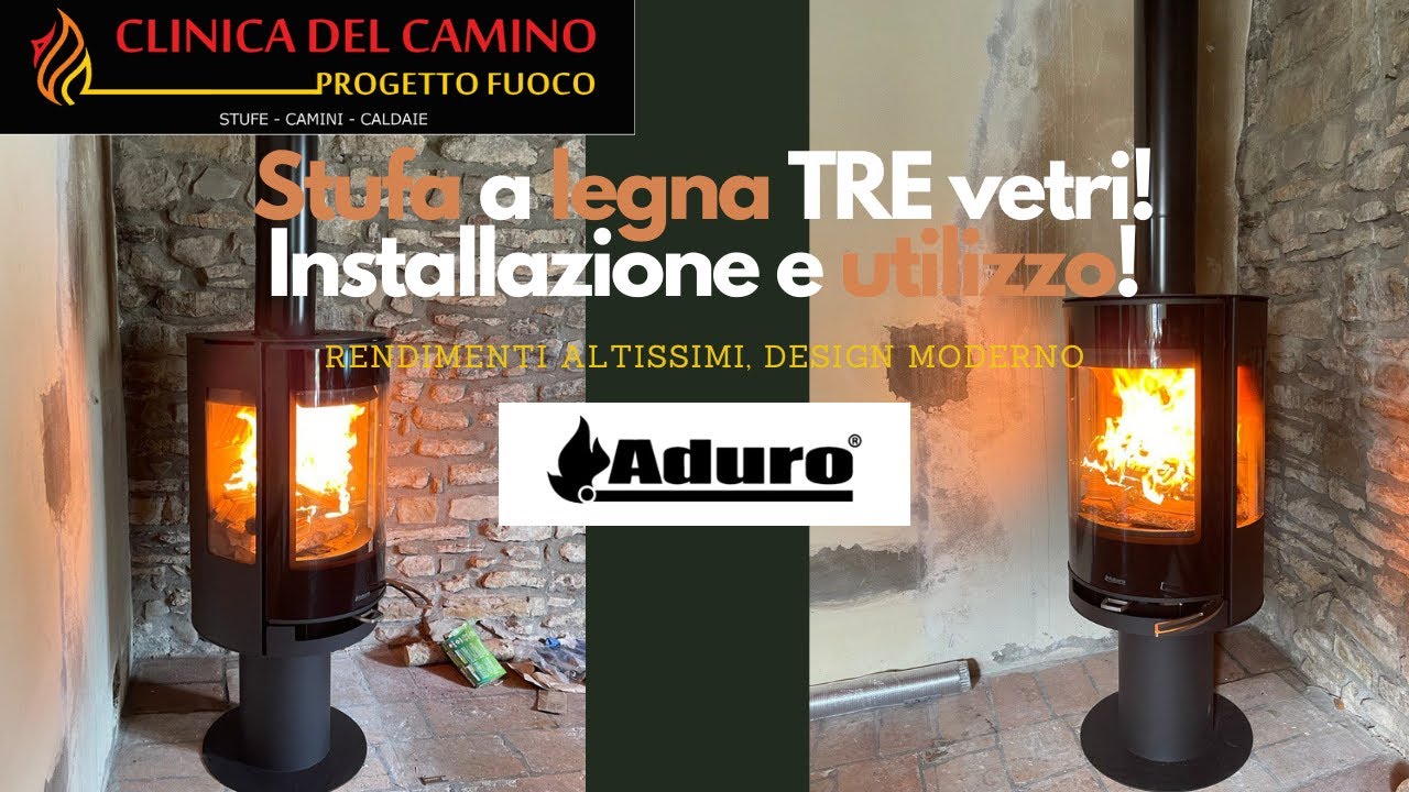 Stufa A Legna MG 300 Potenza 15 Kw Porta Con Vetro L45xp48xh91cm Nera Full Metal - Foto 9