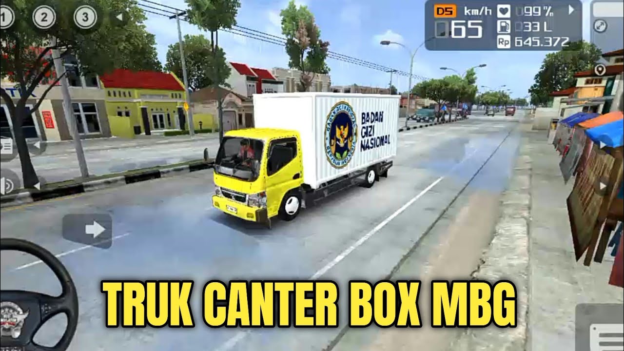 TRUK CANTER BOX MBG OLENG! Rute Tegal – SMKN Cirebon | Misi Antar Makanan Bergizi | BUSSID