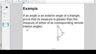 Honors Geometry Blended Learning Day Indirect Proof