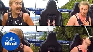 Man faints on 'sky swing' rollercoaster ride next to girlfriend - Daily Mail