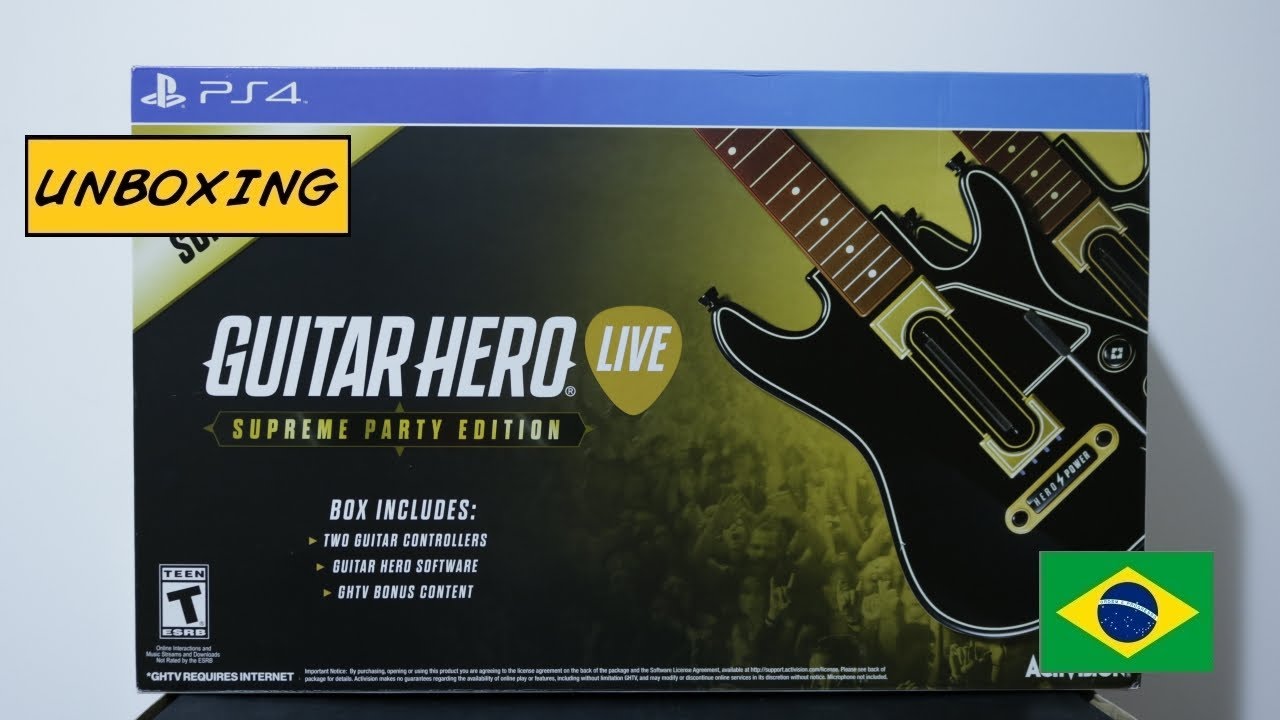 sector Morbosidad Rebelión Unboxing 📦 PS4 Guitar Hero Live Supreme Party Edition PT-BR 📦 - YouTube