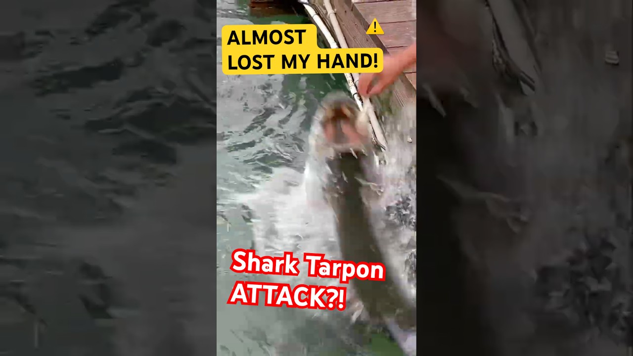 Shark and Tarpon Tries to TAKE Cybertruck Kid’s Hand in Florida Keys! 😱🦈