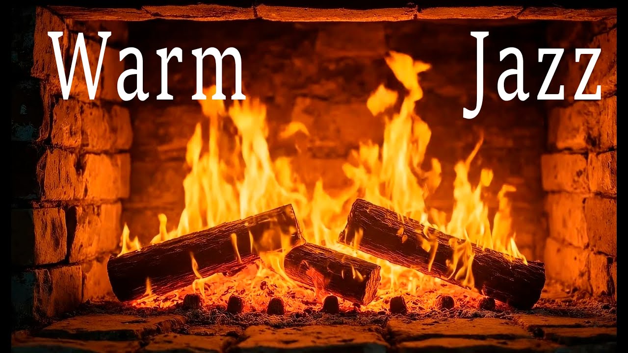 Soothing Tranquil Jazz Music 🔥 Cozy FirePlace Vibe for Relaxation, Meditation, Chillout