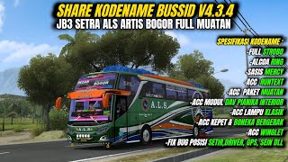 SHARE !! KODENAME JB3 ALS ARTIS BOGOR FULL MUATAN BUSSID V4.3.4