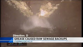 Grease caused raw sewage backup