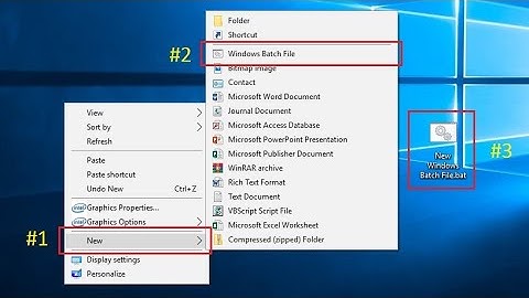 Create a New Windows Batch File from the menu