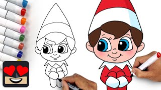 How To Draw Elf On The Shelf