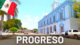 PROGRESO ทัวร์ขับรถ 2021 เม็กซิโก 🇲🇽4K ขับรถที่ Progreso เม็กซิโก