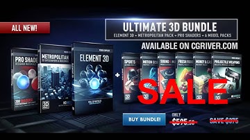 Sale: Video Copilot Ultimate Bundle - Element 3D V1.5 + Pro Shaders + Model Packs + Metropolitan