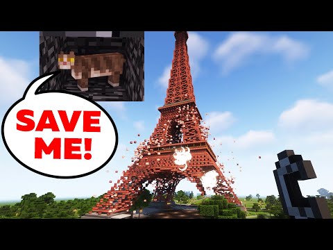 experiment tnt Eiffel Tower minecraft