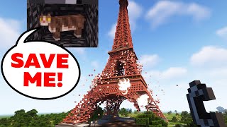 experiment tnt Eiffel Tower minecraft