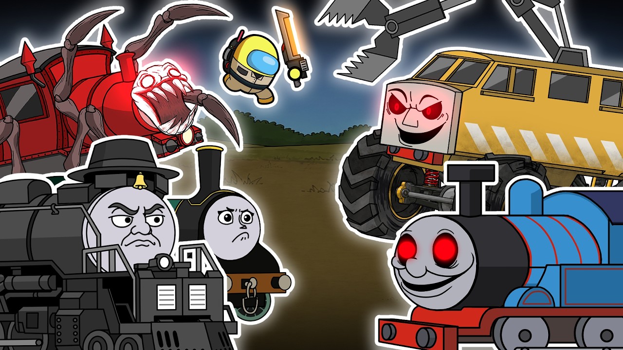 Cursed Thomas vs CHOO CHOO CHARLES  & GHOSTBUSTERS  Season 3  EP.1 I Among Us Animation