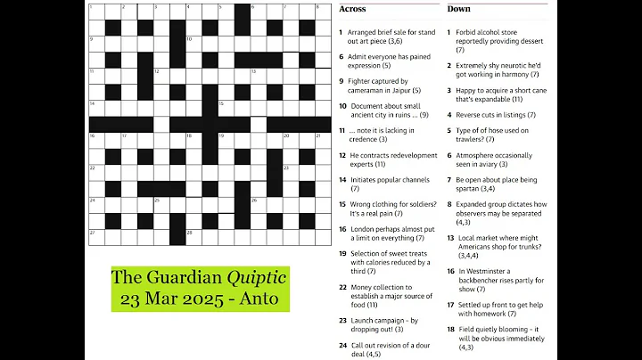The Guardian Quiptic 1322