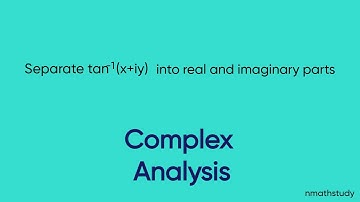 Separate tan^-1 (x+iy) into real and imaginary parts