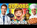 20 Jobs for Kids | Learn Professions and Careers for Children 👨‍⚕️👮‍♂️👨‍🚒