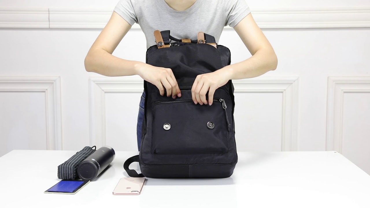 VASCHY Unisex Vintage Water Resistant Casual Daypack Bookbag for College Fits 15inch Laptop