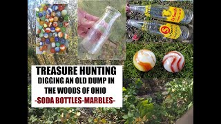 Bottle Digging Ohio - Trash Picking an OLD DUMP - Toy Marbles  Milk Bottles - Wheeling West Virginia