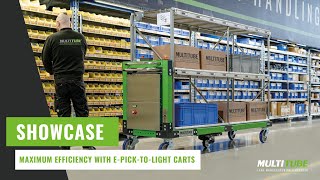 E Pick to light cart | More efficiency | Multitube
