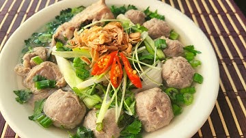 How To Cook Rice Noodle Soup With Beef Balls / Cách làm Hủ Tiếu Bò Viên
