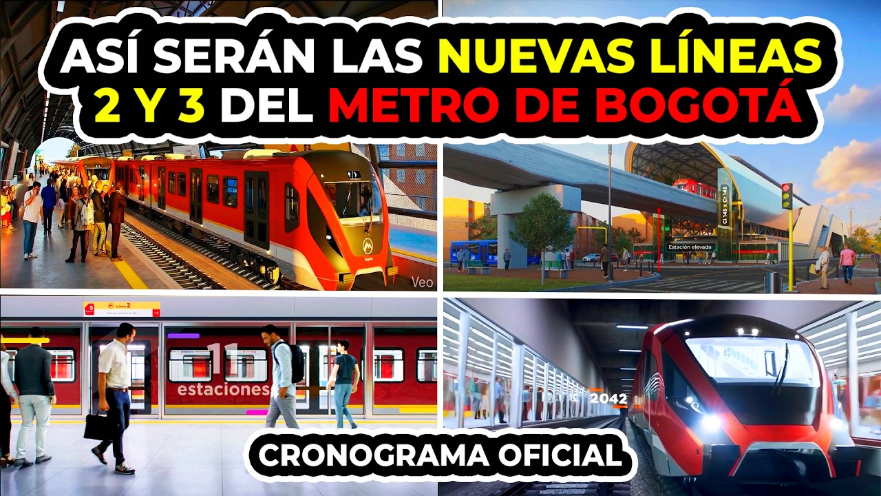Así Serán las Nuevas Lineas 2 y 3 del Metro de Bogotá Y Este Seria su Cronograma