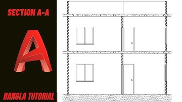 Section A-A in autocad tutorial | how to draw section in autocad bangla tutorial