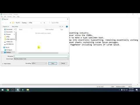 Adding Line Break in HTML using NOTEPAD - YouTube