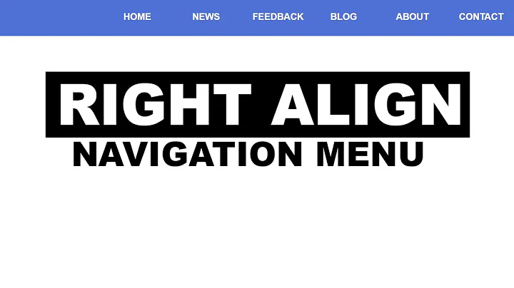 Right align navigation menus with html and css : For Beginner