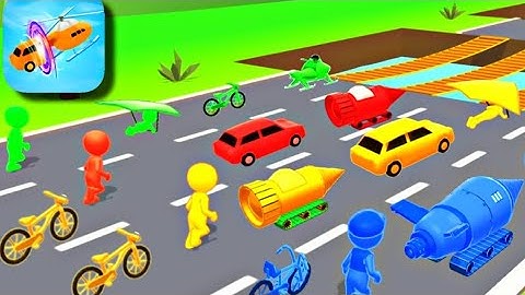 Shape Change Transform Race Shape Shifting All Levels Race Gameplay🏁 Walkthrough Helicopter Car Game