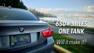 ONE-TANK CHALLENGE: 650+ miles (Portland OR to Vancouver BC & BACK) in my 2011 BMW 335D