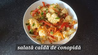 Salată caldă de conopidă/ салат из цветной капусты/vegan  cauliflower salad