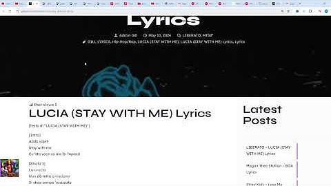 LIBERATO – LUCIA (STAY WITH ME) Lyrics