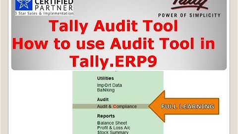 Tally Audit Tool | How to use Audit Tool in Tally.ERP9 For Chartered Accountant  | Best for CA