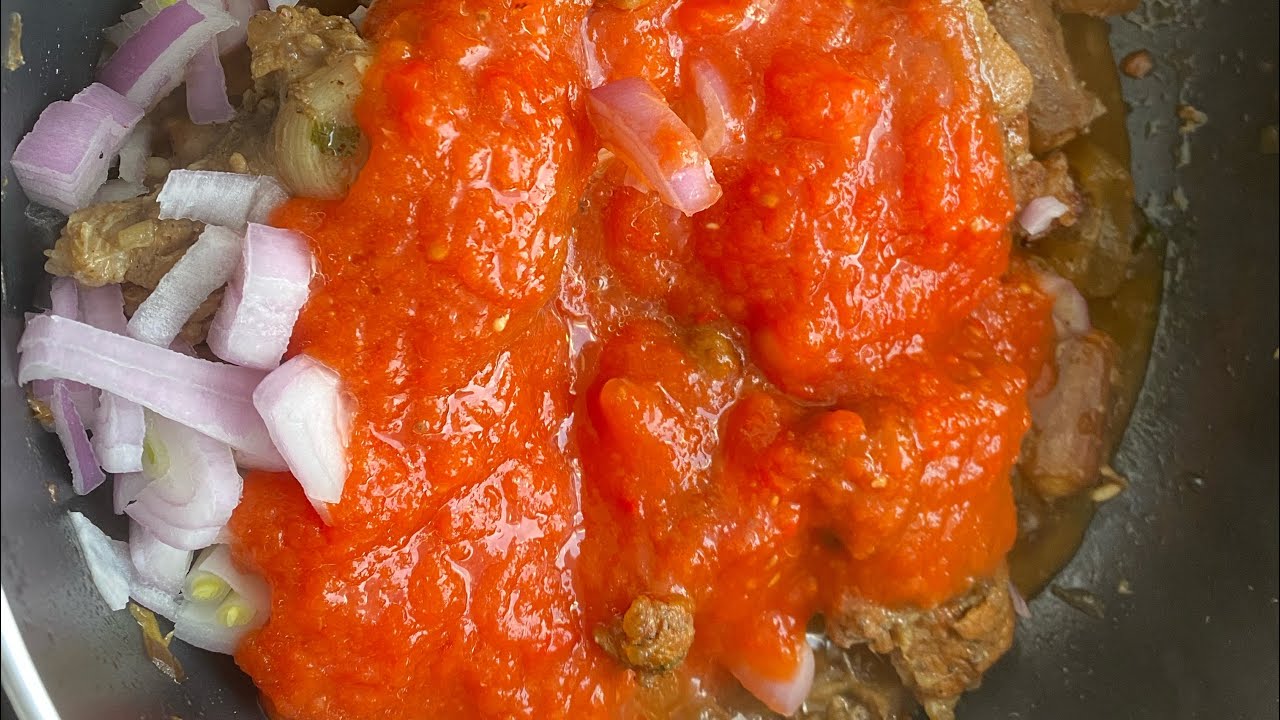 Sauce gombo, queue de bœuf || gombo piment frais || 